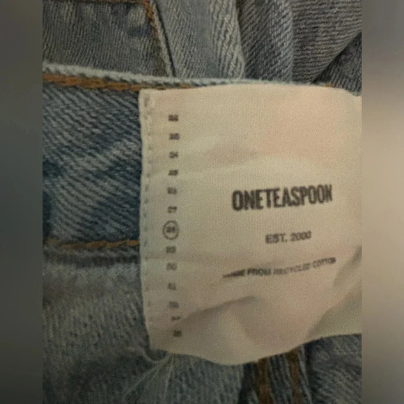 One‎ Teaspoons womens denim shorts frayed hem copper button fly 5 pocket cotton - Picture 8 of 8